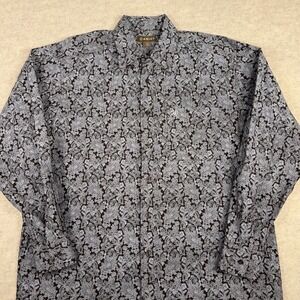 Ariat Shirt Black Paisley Western Stretch Button Down Long Sleeve Mens Large